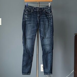 Silver Avery Skinny Jeans